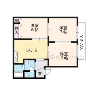 アトランティス醍醐【202号室】の間取り