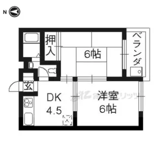 マルサクマンション【3-D号室】の間取り