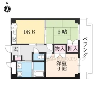 ハイツアムール【1階】の間取り