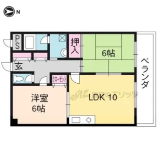 ラフィーネ山科【202号室】の間取り