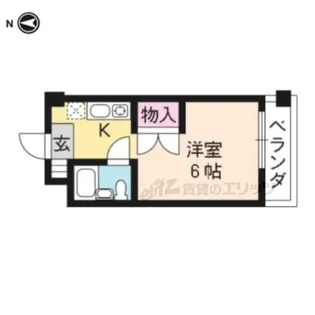 プレステージ御陵【402号室】の間取り