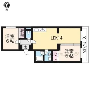 シャルム醍醐【2階】の間取り