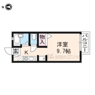 クローバーハウス御陵【111号室】の間取り