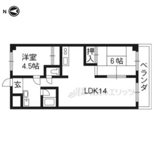 エクセレント墨染【5階】の間取り