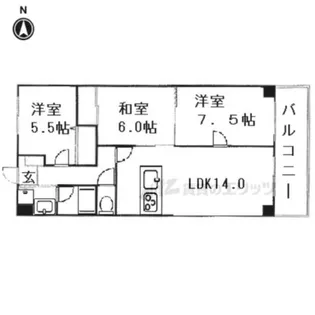 アメニティ双ケ丘【2階】の間取り