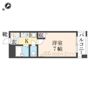 グラフィーネ草津野路【322号室】の間取り