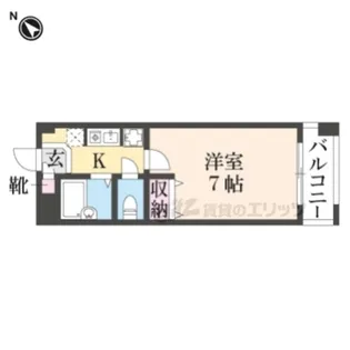 1Kの間取り画像