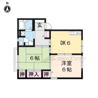 北ウィング・南ウィング【S101号室】の間取り