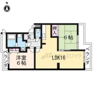 メゾン宇多野【306号室】の間取り