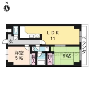 カリオン大町【106号室】の間取り