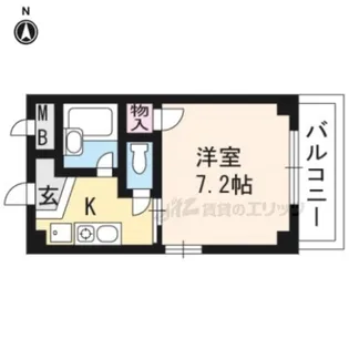 CASA井【3-B号室】の間取り