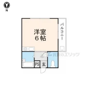 ヴィラ御陵【101号室】の間取り