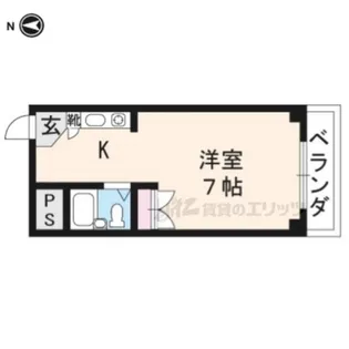 アメリカンハウス二条【202号室】の間取り