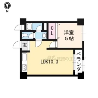 リンサンハイツ【403号室】の間取り