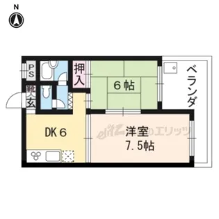 エンブレム城南宮【1階】の間取り