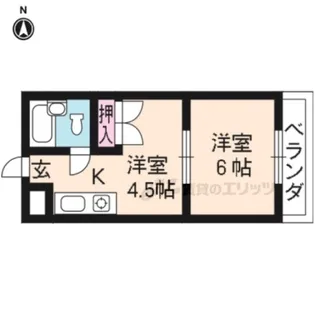 エクセル竹田【506号室】の間取り