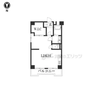 クレスト由里【206号室】の間取り