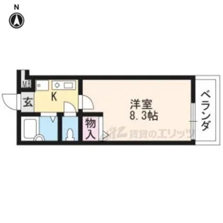 こんぺいとうの家【105号室】の間取り