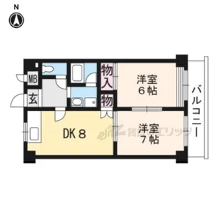 CREST音羽【101号室】の間取り