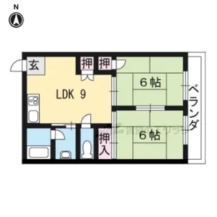 レジデンス山本?【108号室】の間取り