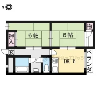 コーポ松村【1-A号室】の間取り