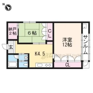 シャトー山階【505号室】の間取り