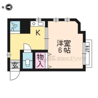 タケシマビル【403号室】の間取り