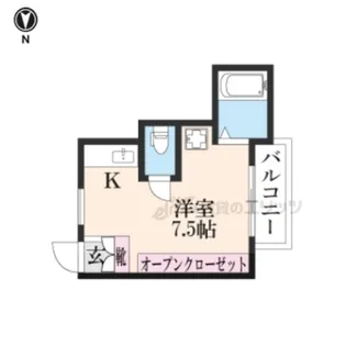 グリーン馬町【406号室】の間取り