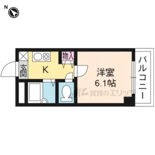 エリーフラッツ西京極【3階】の間取り