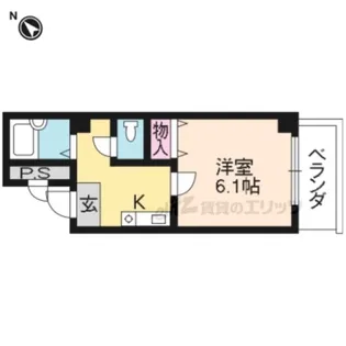 エリーフラッツ西京極【405号室】の間取り