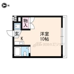 コクーン三条大宮【102号室】の間取り