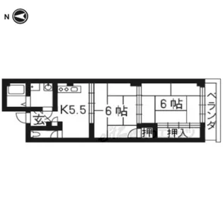 2DKの間取り画像