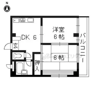 カーサ中川【303号室】の間取り