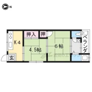 丸阿荘【204号室】の間取り