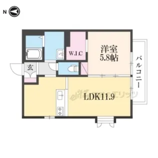 深草エステート?【101号室】の間取り