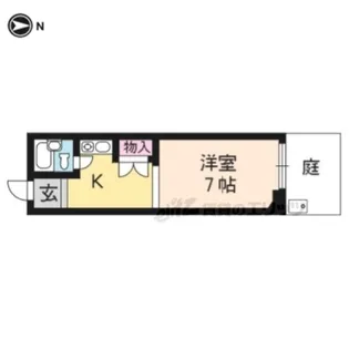 パインフィールド北白川?【112号室】の間取り