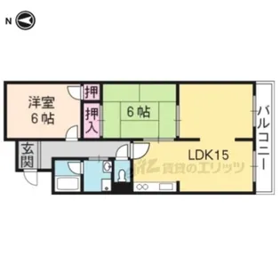 嵯峨野ロイヤルハイツ【307号室】の間取り