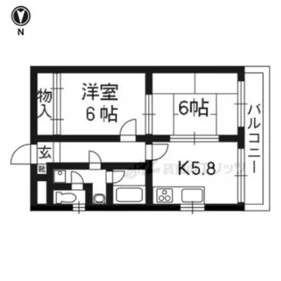 上阿達谷口マンション【107号室】の間取り