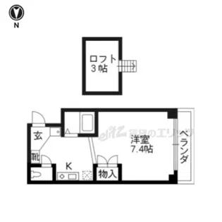 サンジュネス五条【504号室】の間取り