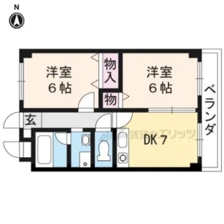 クオーレ名木【203号室】の間取り