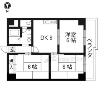 クレセント宇治【208号室】の間取り