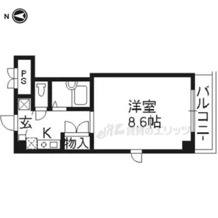 ラ・タミデンス【403号室】の間取り