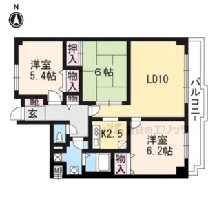 ラポート小林【505号室】の間取り