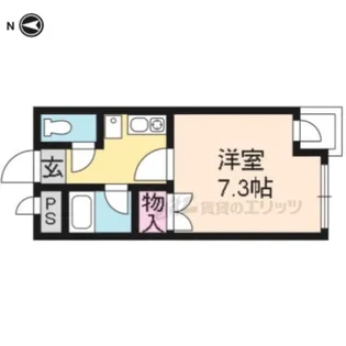 シャトー・ドゥ・フルール【310号室】の間取り