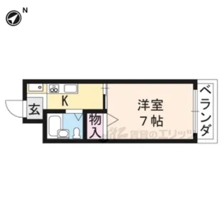 プラザ上笠【2階】の間取り