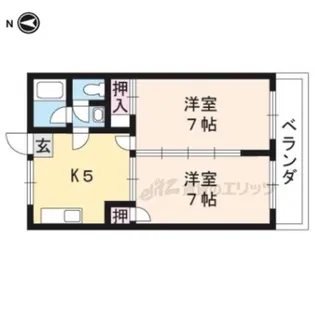 ビラデリンネ【407号室】の間取り