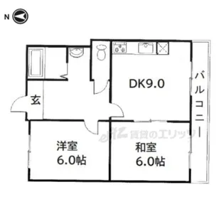 Viento深草【501号室】の間取り