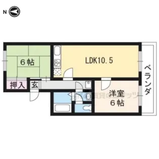 セジュールりょう【105号室】の間取り