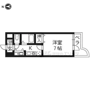 グリーンヒル紫明【304号室】の間取り