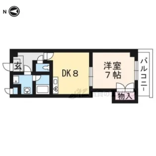 Du四条【3-K号室】の間取り